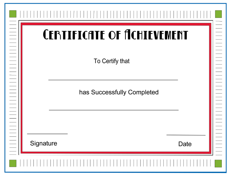 How to write a certificate of achievement