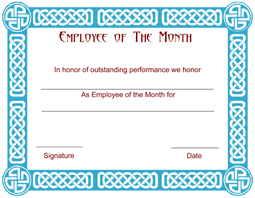 free employee month certificate template