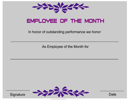 funny employee of the month certificate